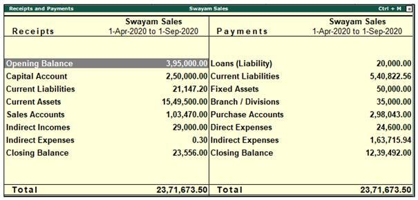 Reports on Financial Statements in TallyERP9